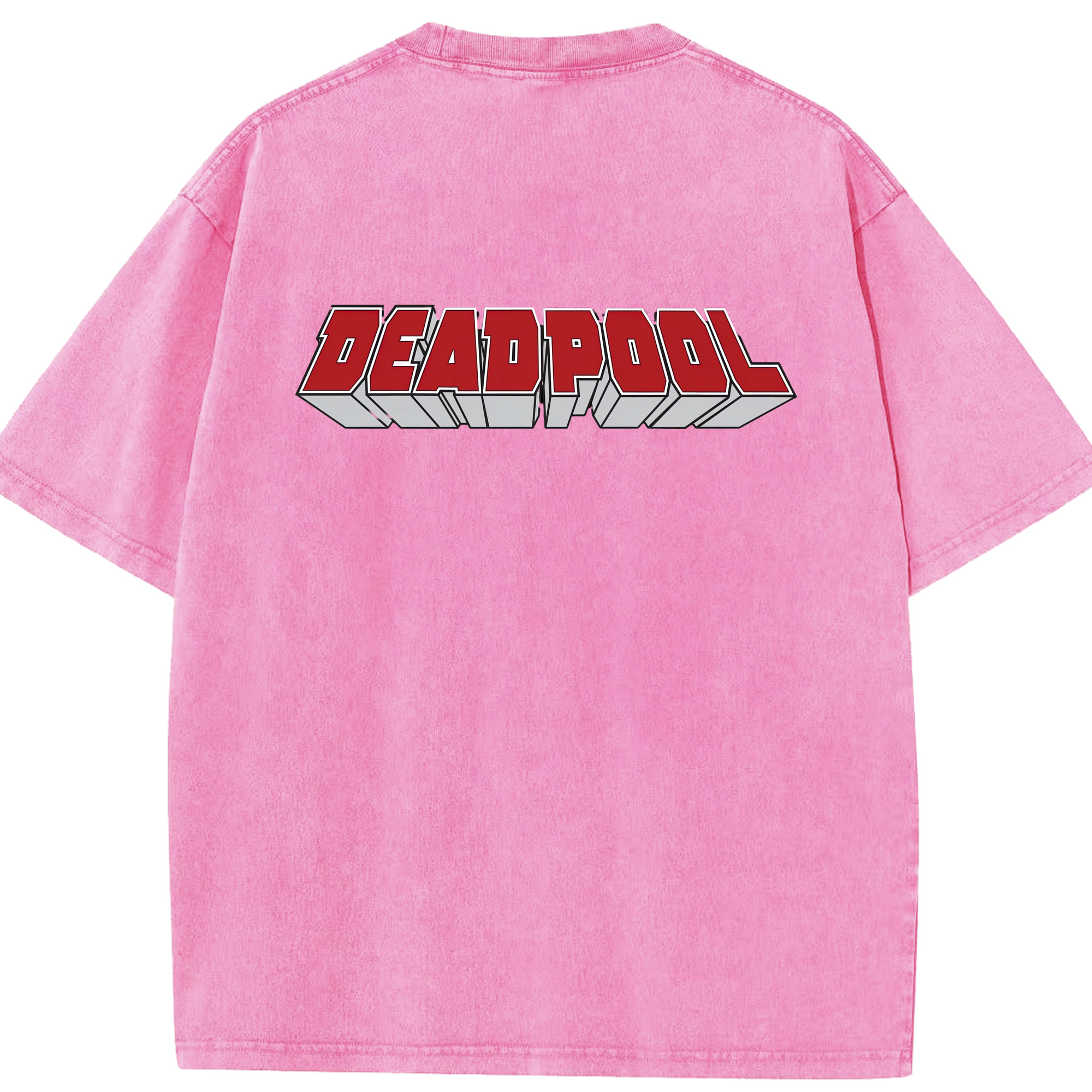 （画像用） Deadpool デッドプール 綿100% ヴィンテージ風 半袖Tシャツ（背面プリント）